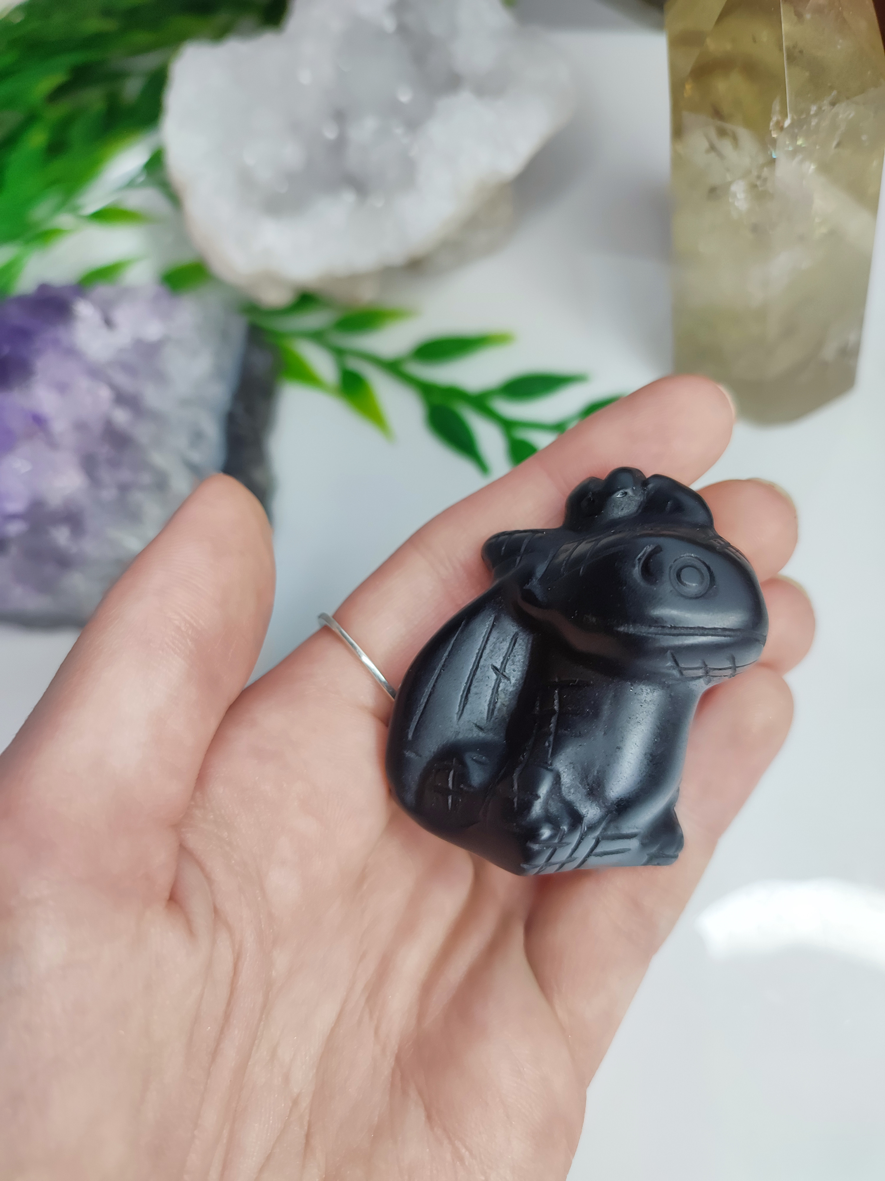 OBSIDIÁN drak 5cm