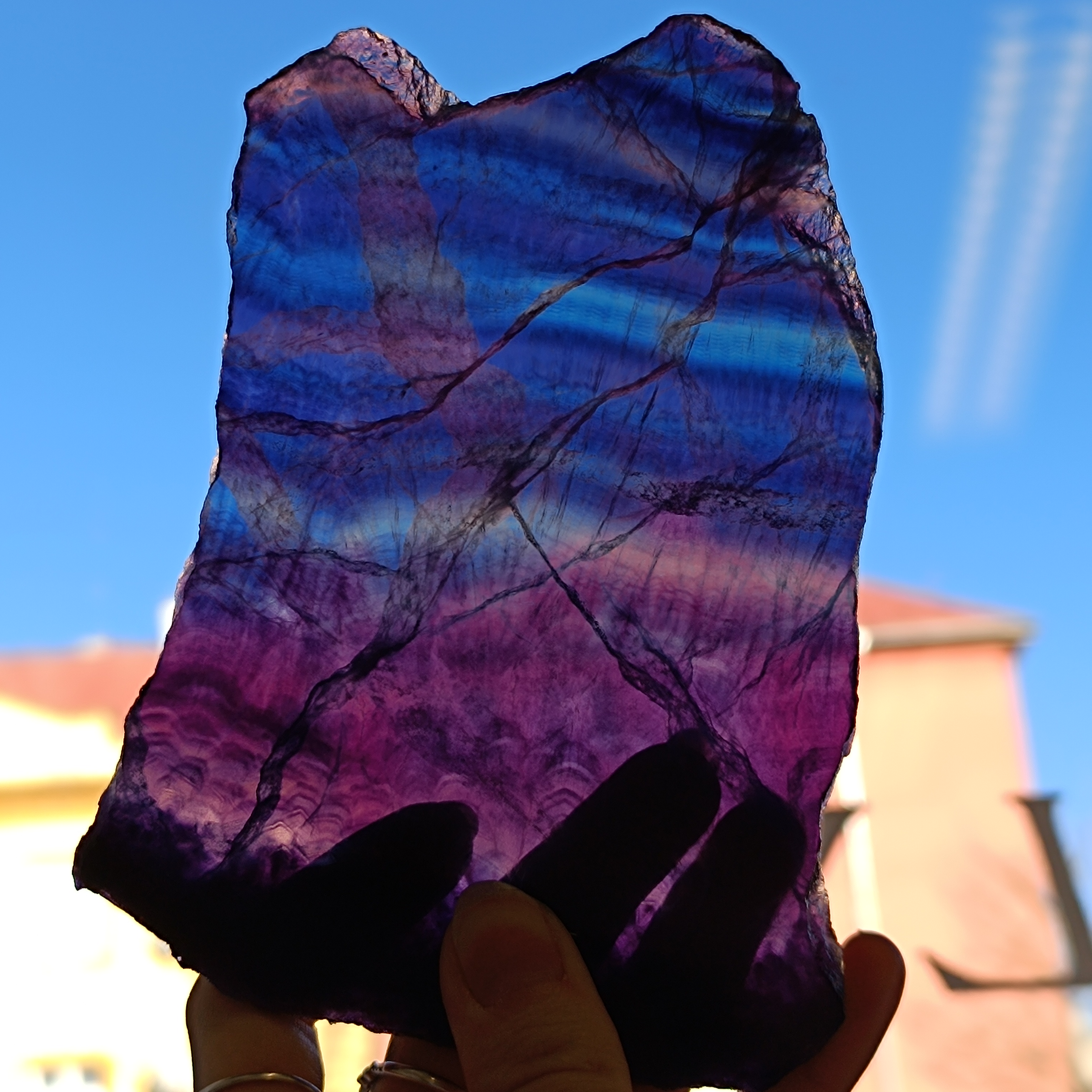 FLUORIT leštěný plátek č.1 296g 14,4cm