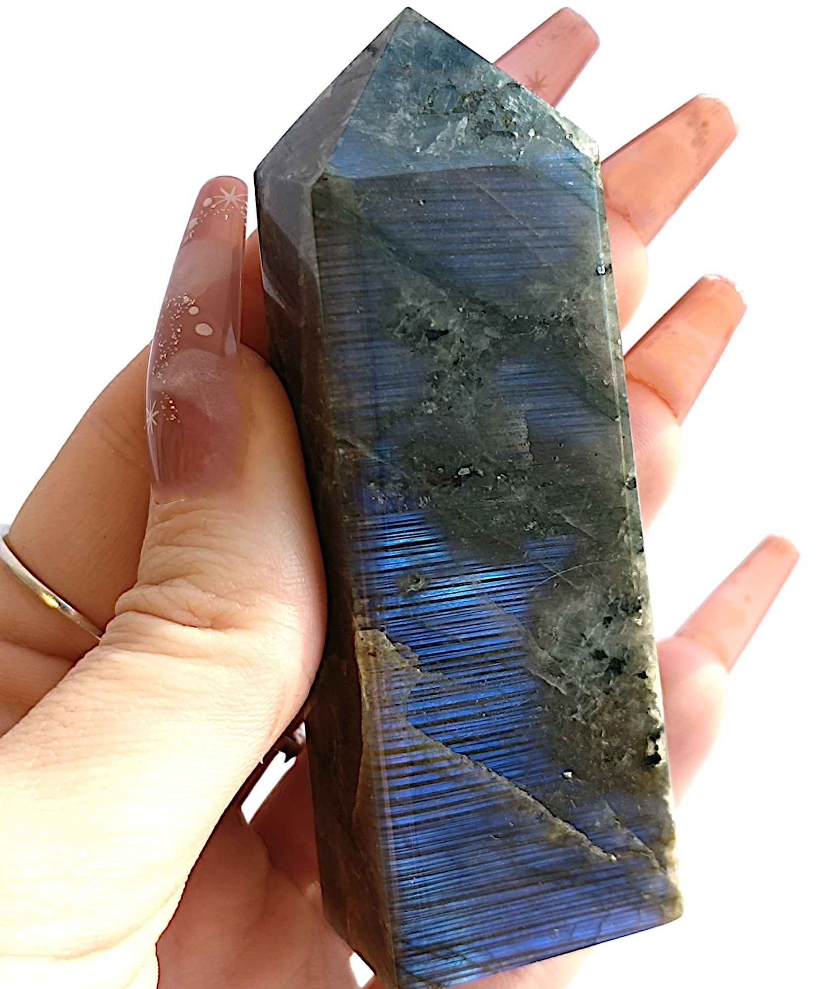 LABRADORIT obelisk 8,6cm č.11