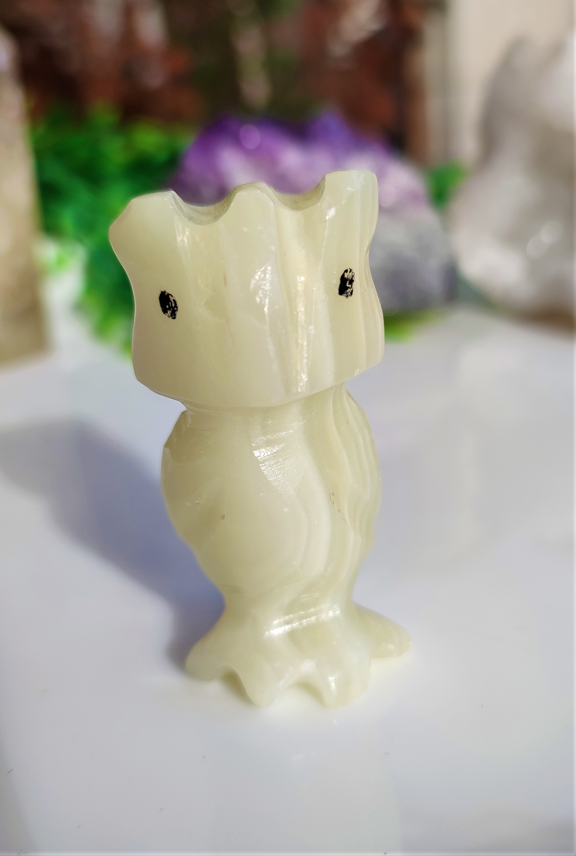 ONYX ZELENÝ sova 5,5cm
