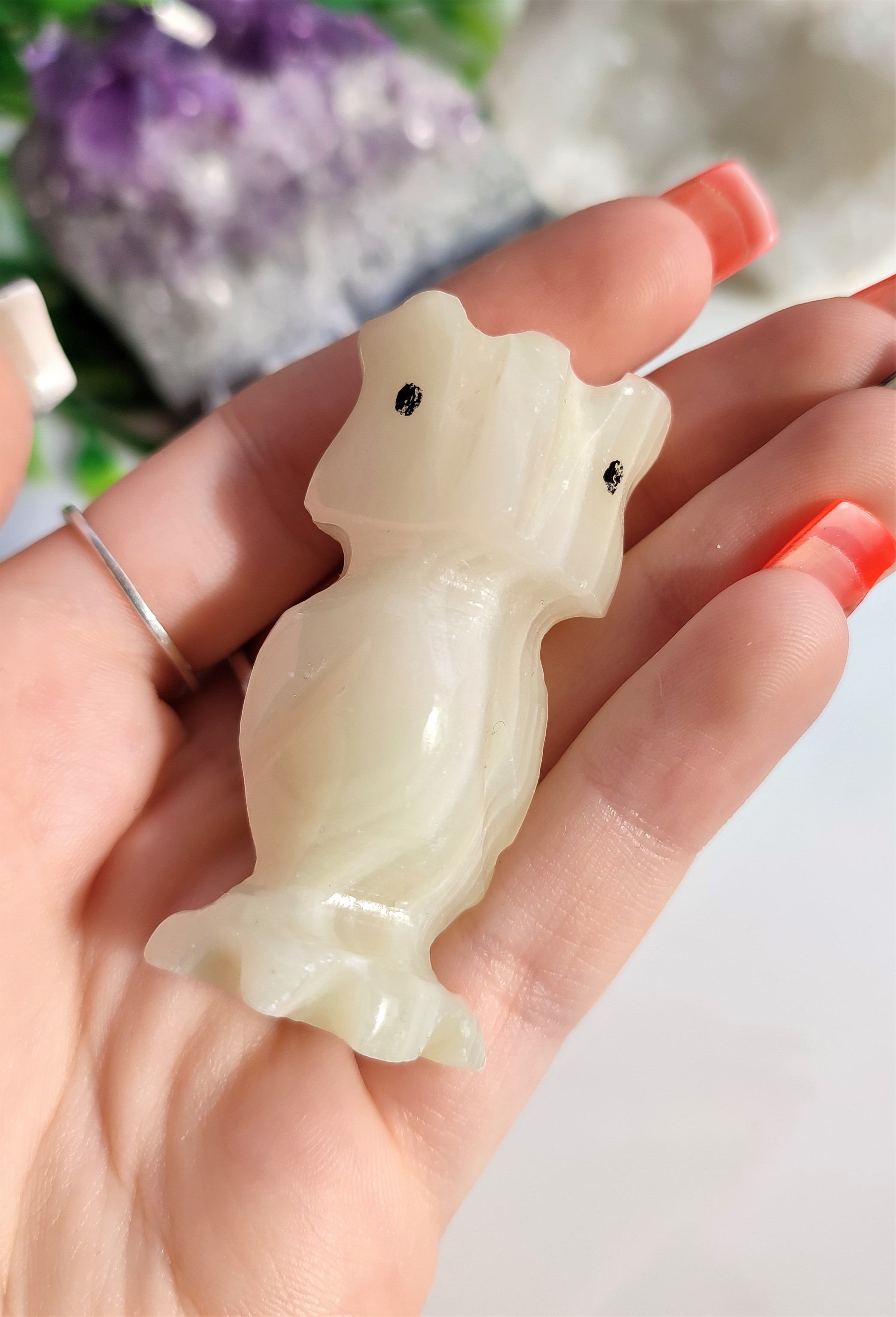 ONYX ZELENÝ sova 5,5cm