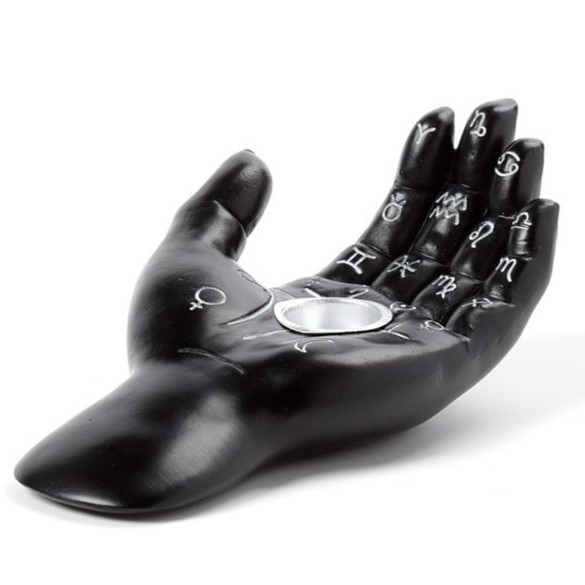 Stojan na vonné františky - Dlaň se znaky PALMISTRY