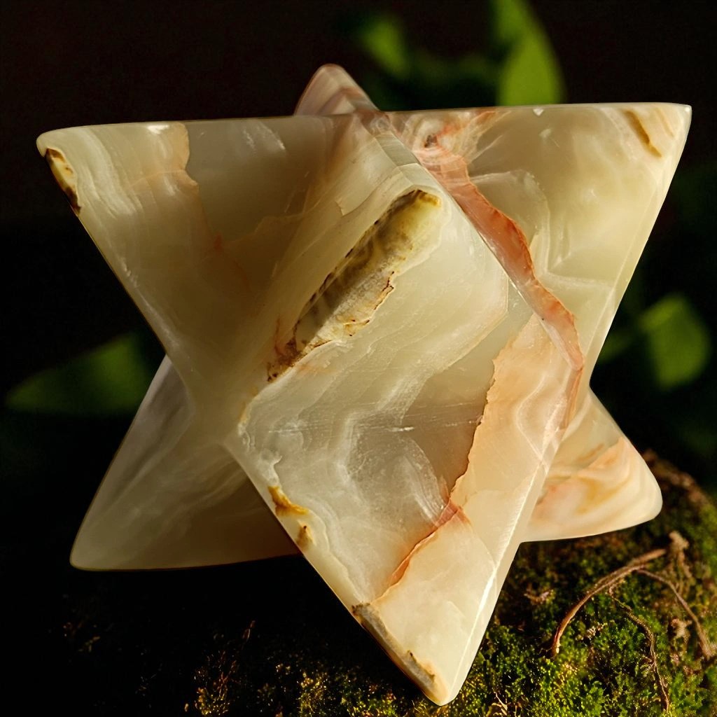 ONYX ZELENÝ Merkaba 8,2cm
