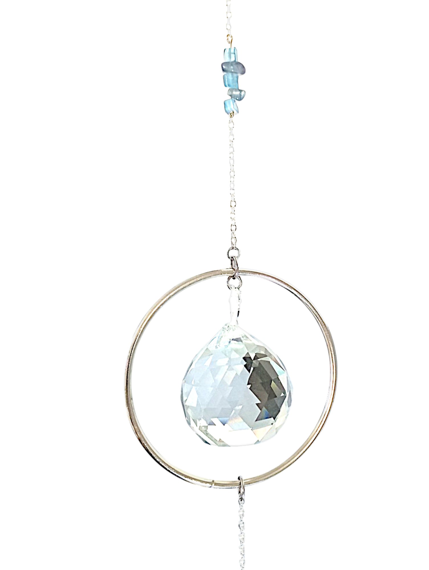 LAPAČ SLUNCE s fluoritem a koulí feng shui