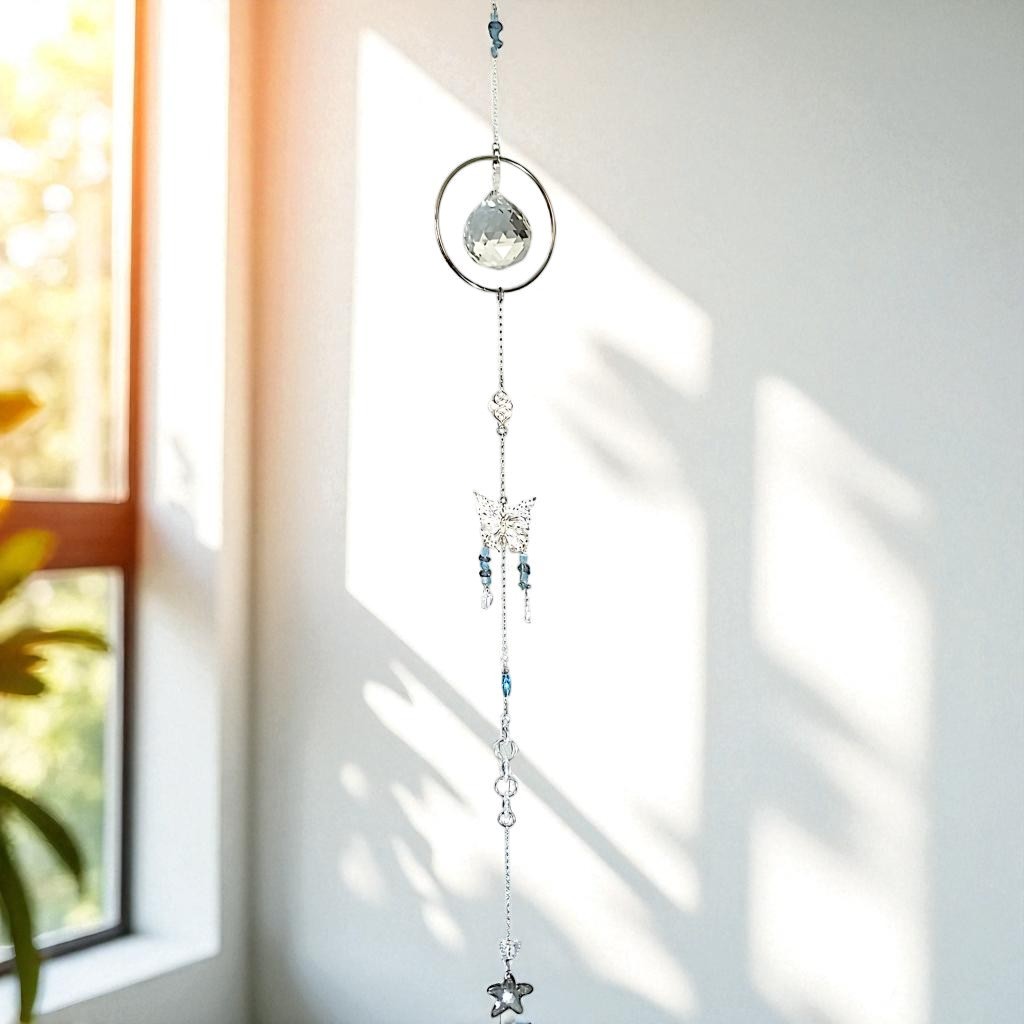 LAPAČ SLUNCE s fluoritem a koulí feng shui