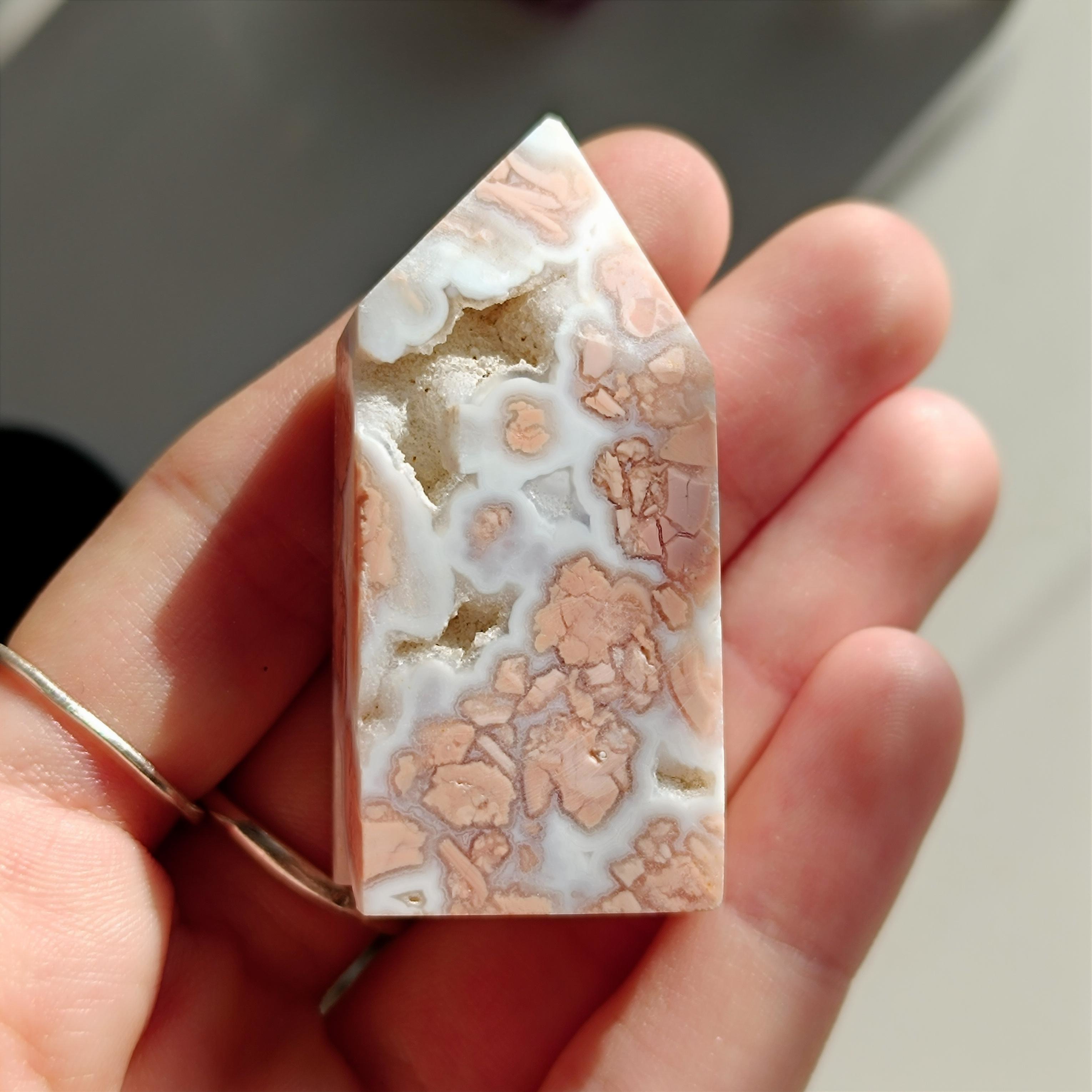 COTTON CANDY achát - obelisk č.1 32,7g