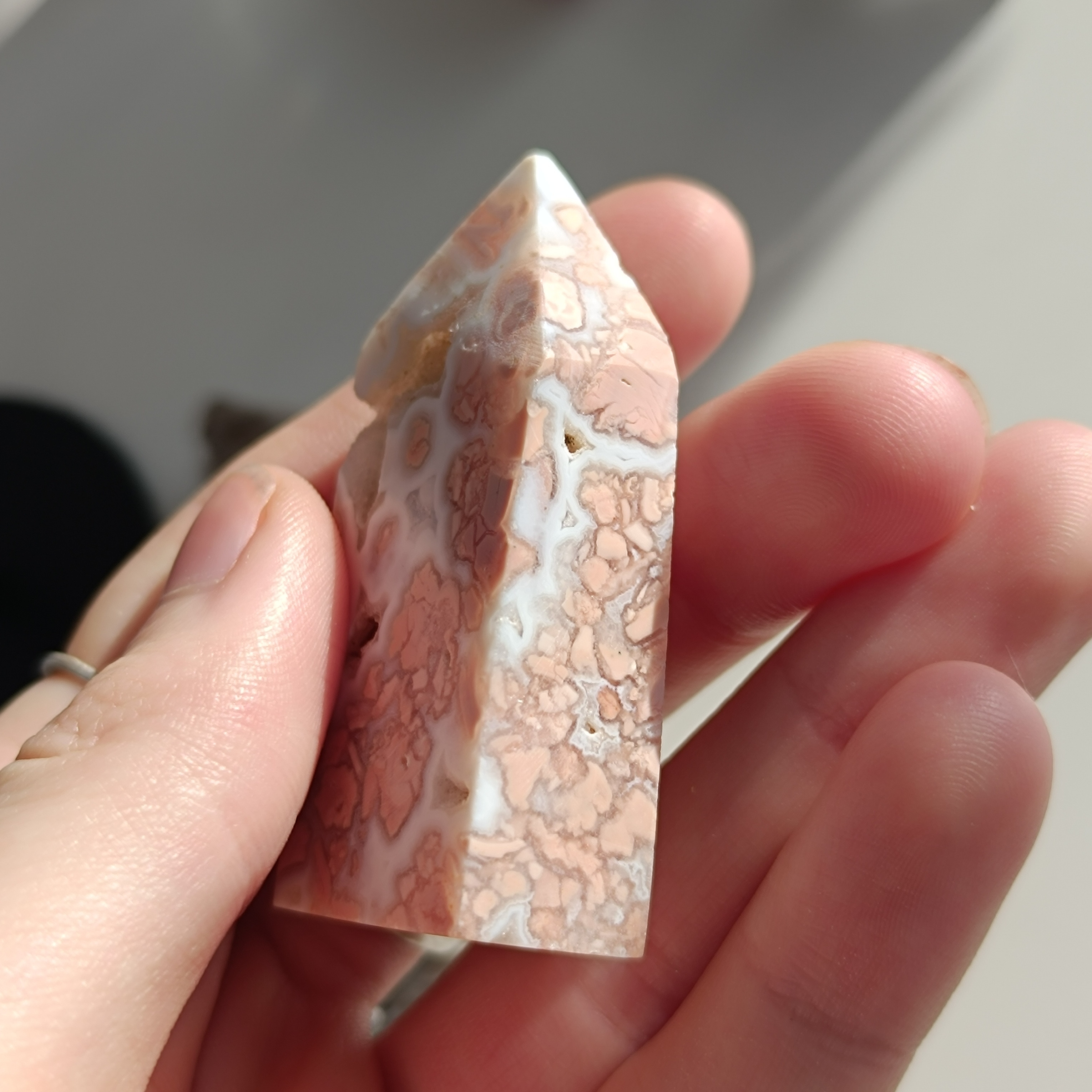 COTTON CANDY achát - obelisk č.1 32,7g