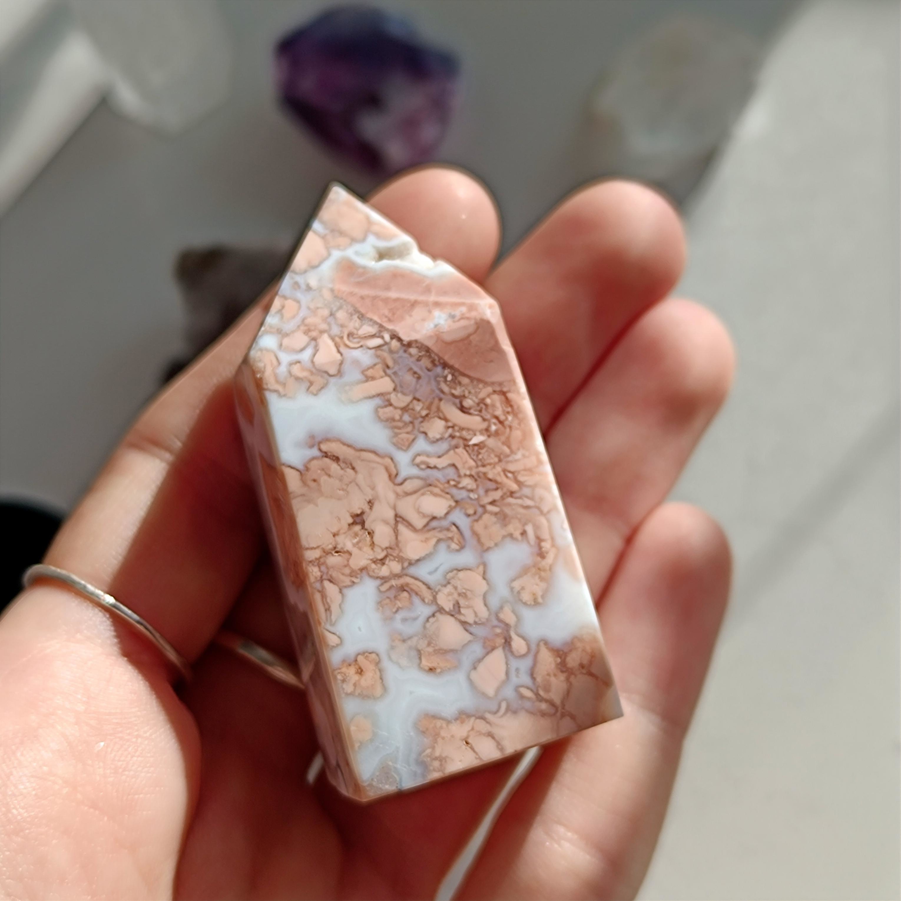 COTTON CANDY achát - obelisk č.2 57,8g