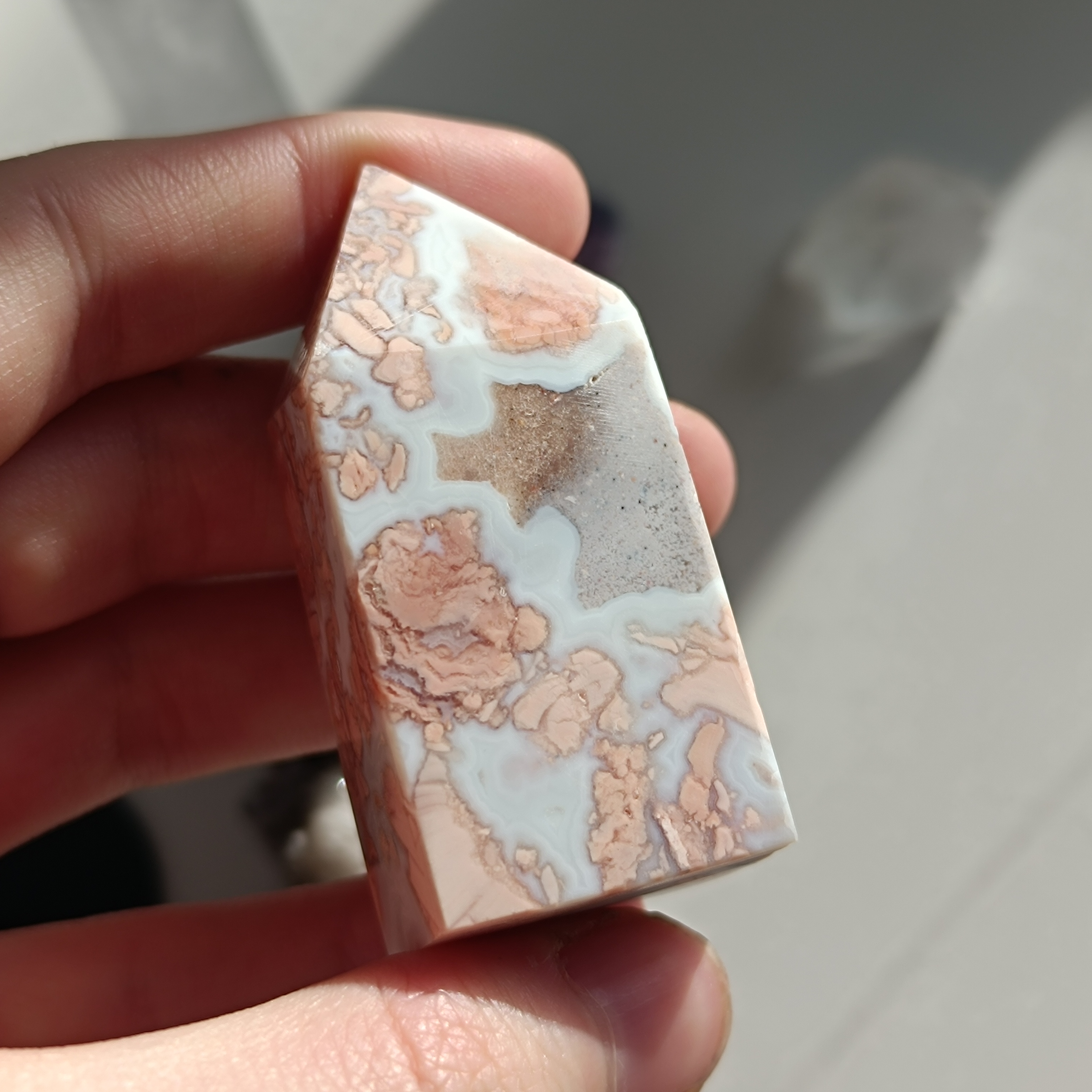 COTTON CANDY achát - obelisk č.2 57,8g