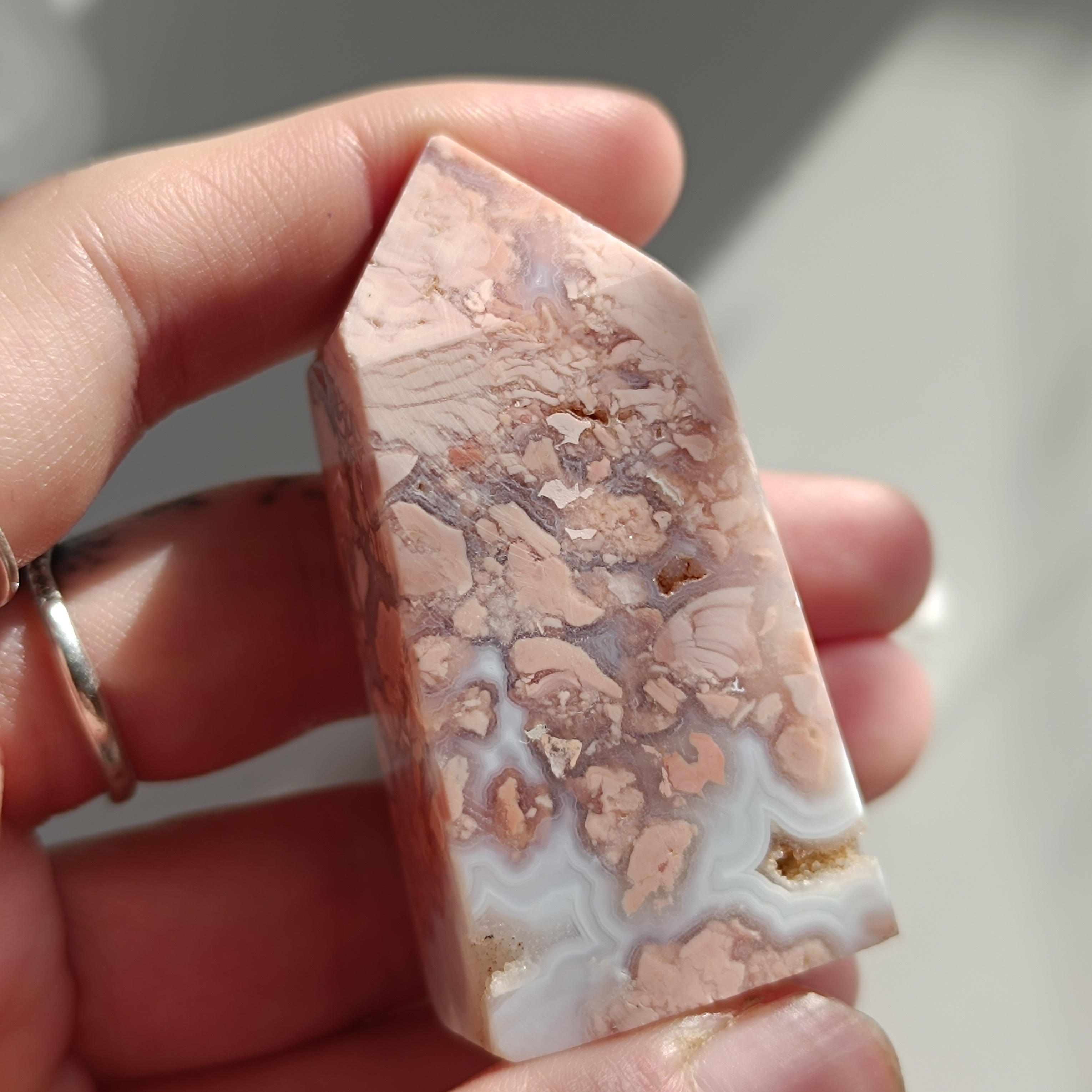 COTTON CANDY achát - obelisk č.3 59,6g