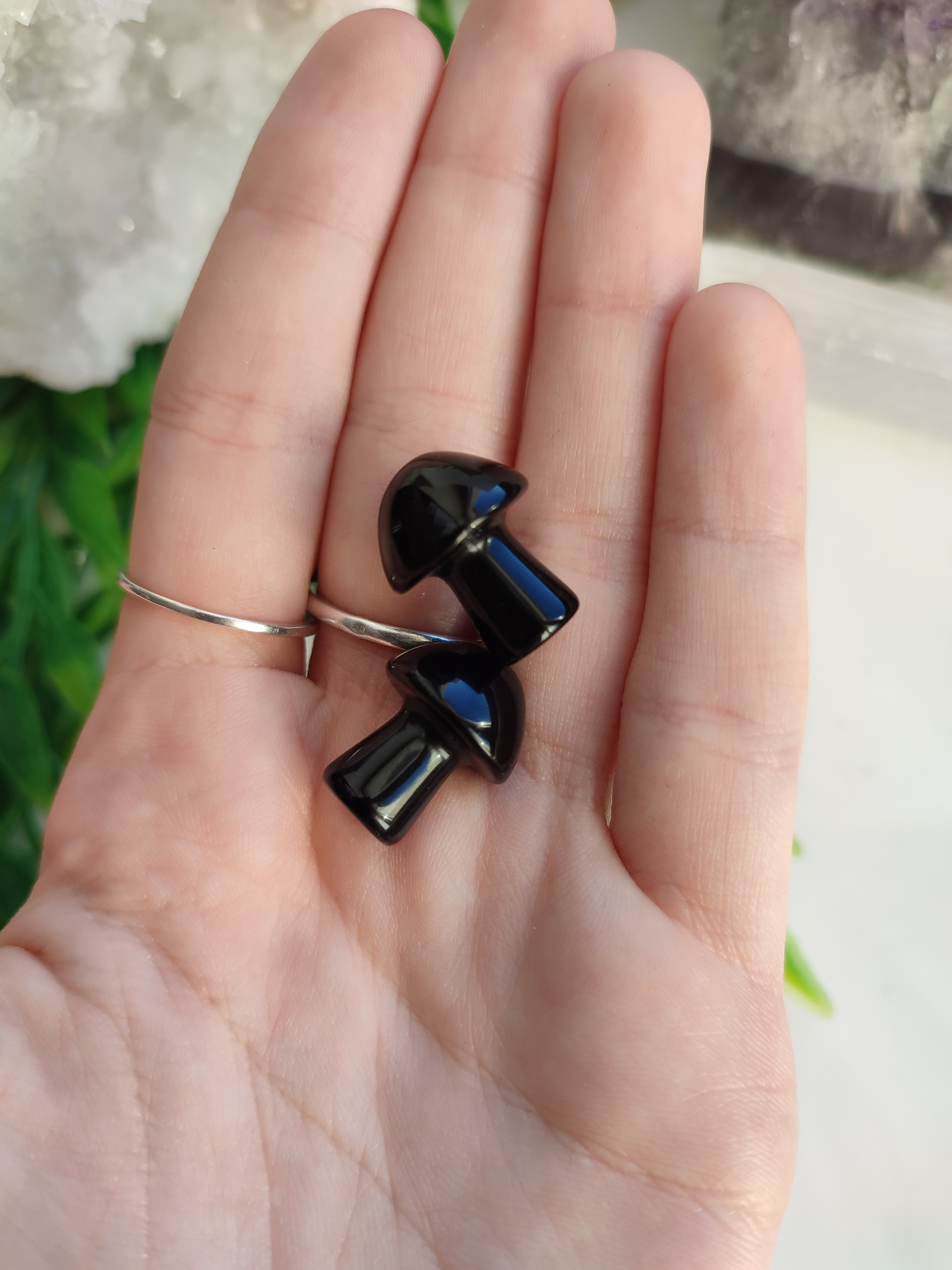 OBSIDIÁN houbička 1,5cm